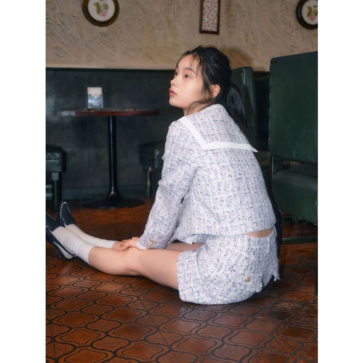 バックポケットツイードショートパンツ | CALNAMUR | 詳細画像3 