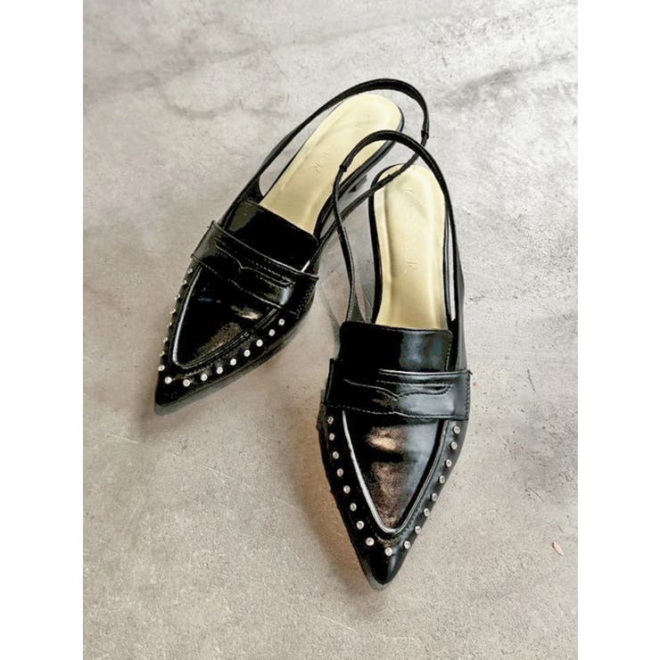 バイカラーローファーミュール | CALNAMUR | 詳細画像1 