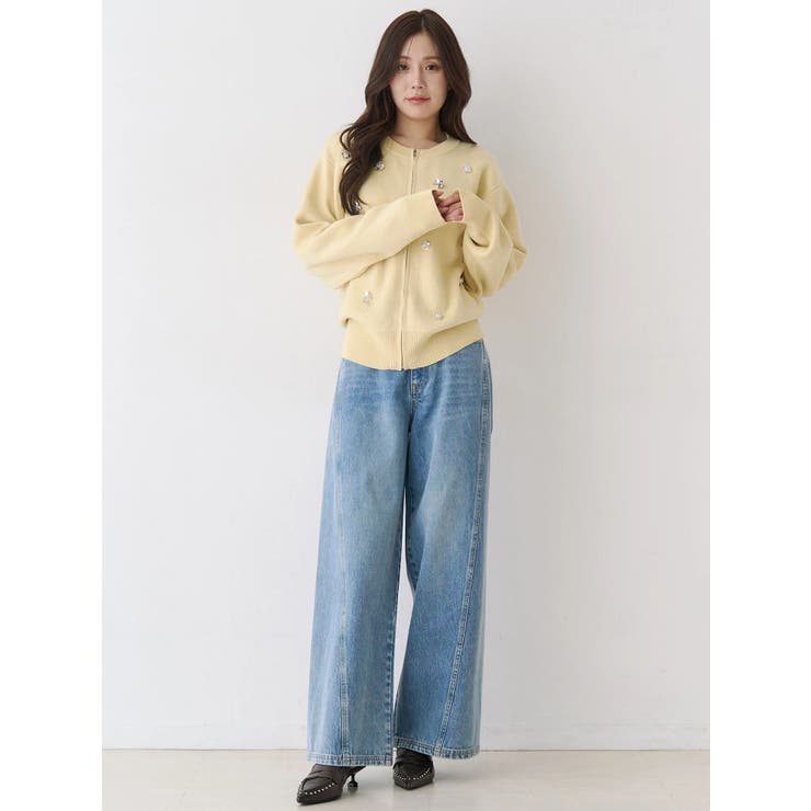 バックデザインワイドデニム | CALNAMUR | 詳細画像12 