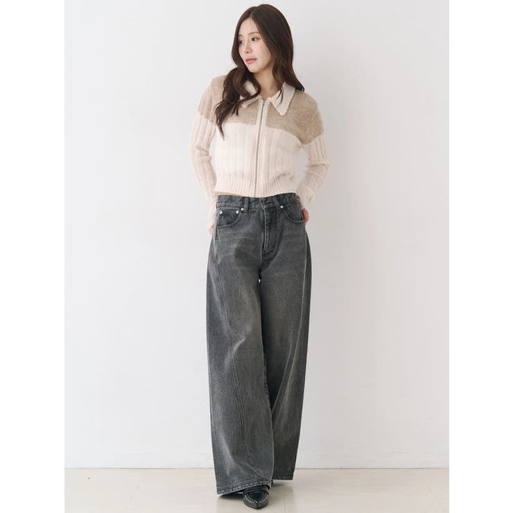 バックデザインワイドデニム | CALNAMUR | 詳細画像13 