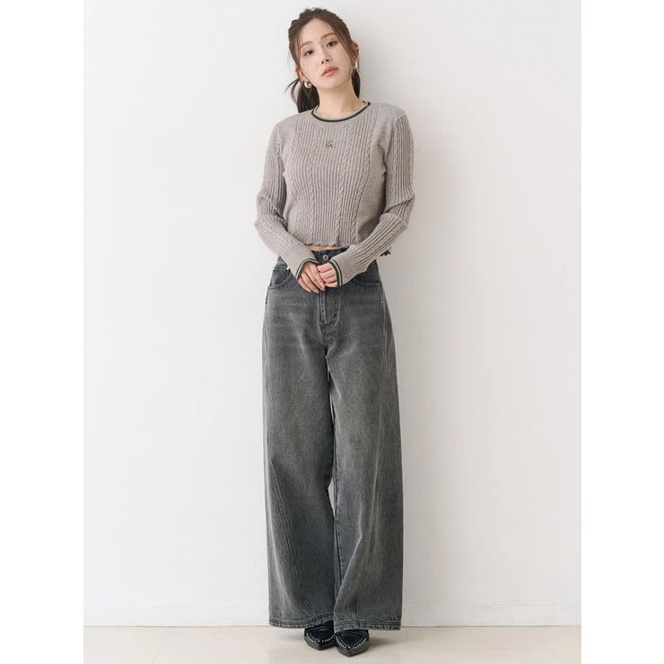 バックデザインワイドデニム | CALNAMUR | 詳細画像20 