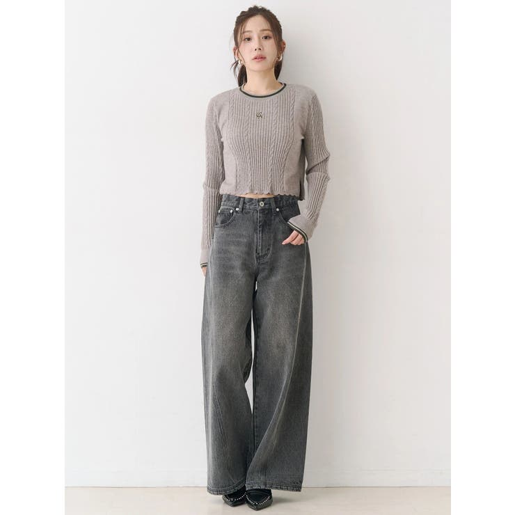 バックデザインワイドデニム | CALNAMUR | 詳細画像22 