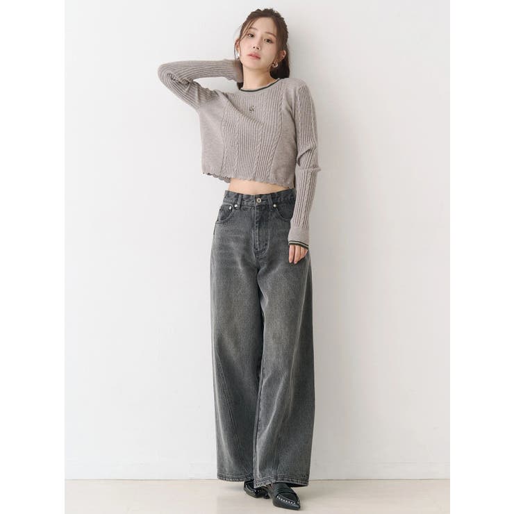 バックデザインワイドデニム | CALNAMUR | 詳細画像23 