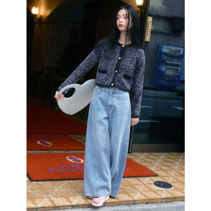 バックデザインワイドデニム | CALNAMUR | 詳細画像3 