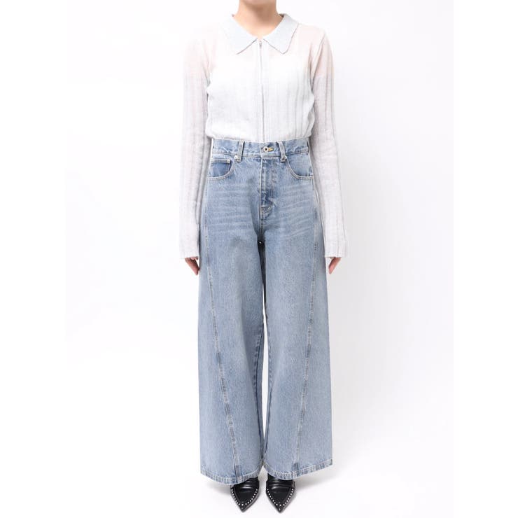 バックデザインワイドデニム | CALNAMUR | 詳細画像43 