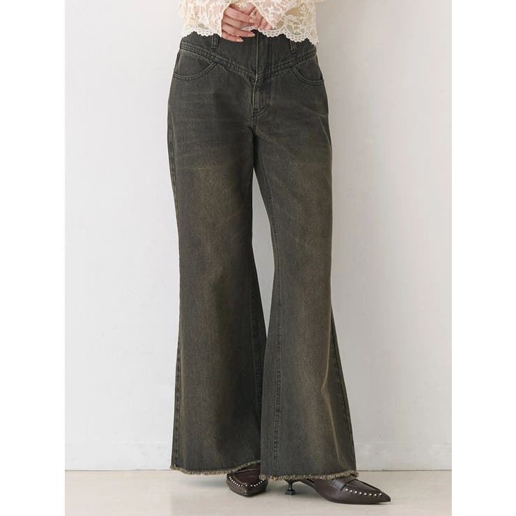 ローライズフレアデニムパンツ | CALNAMUR | 詳細画像1 