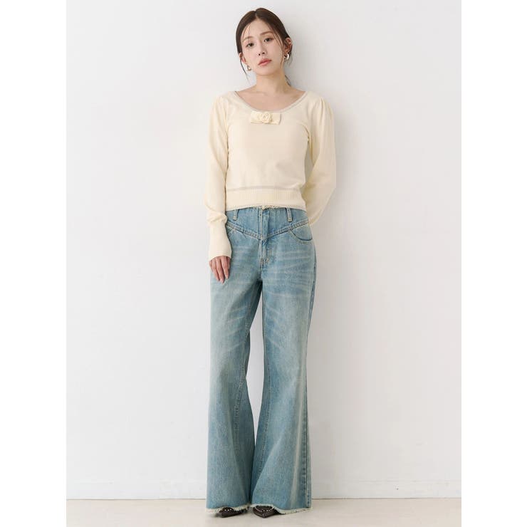 ローライズフレアデニムパンツ | CALNAMUR | 詳細画像10 