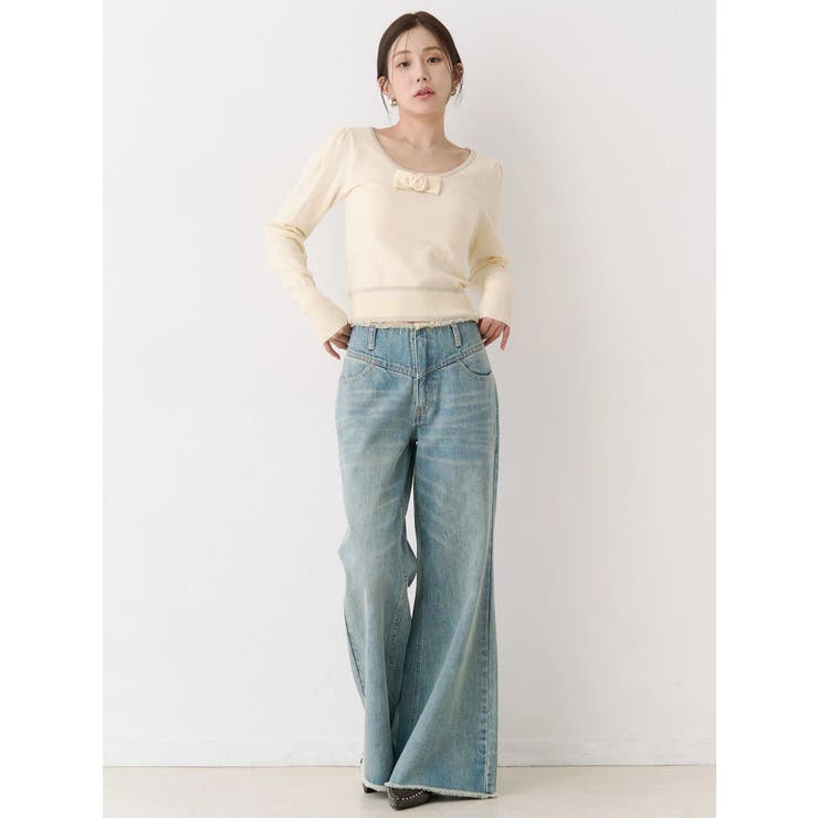 ローライズフレアデニムパンツ | CALNAMUR | 詳細画像11 