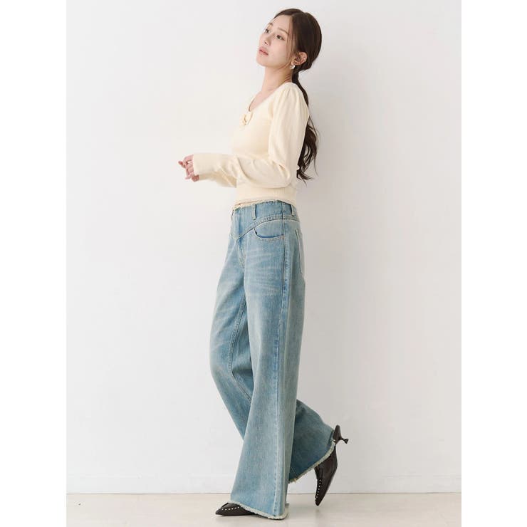 ローライズフレアデニムパンツ | CALNAMUR | 詳細画像12 