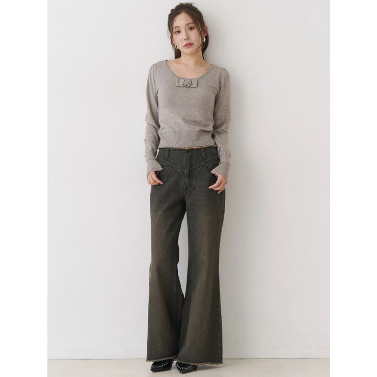 ローライズフレアデニムパンツ | CALNAMUR | 詳細画像20 