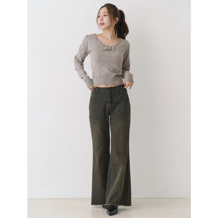 ローライズフレアデニムパンツ | CALNAMUR | 詳細画像21 