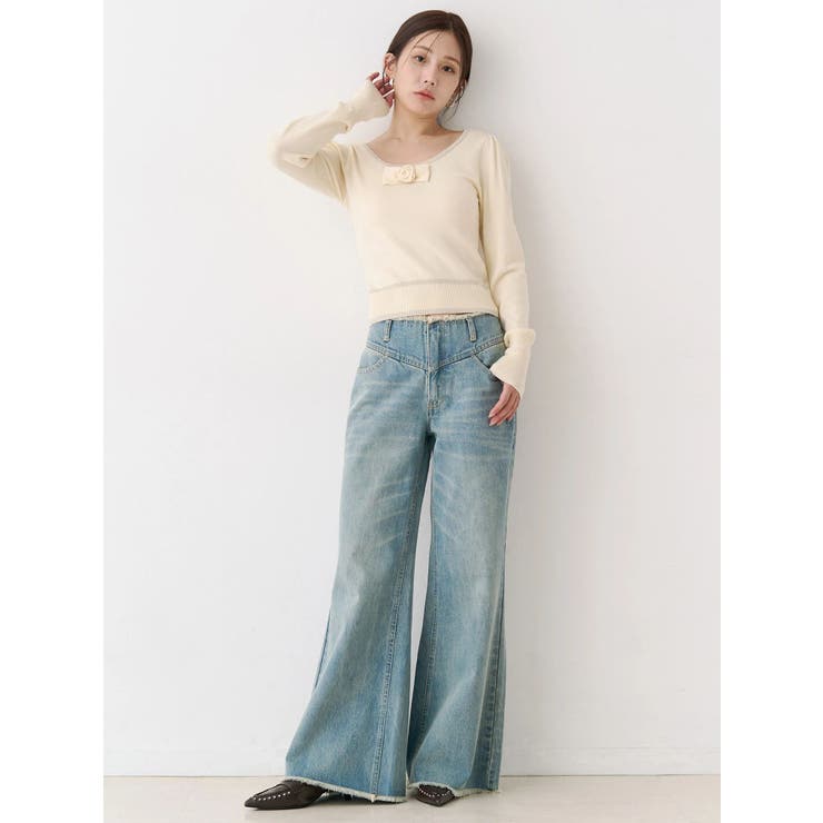 ローライズフレアデニムパンツ | CALNAMUR | 詳細画像8 