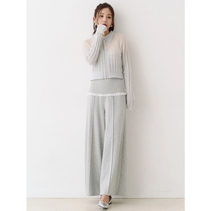 フロントジップバイカラーニット | CALNAMUR | 詳細画像25 