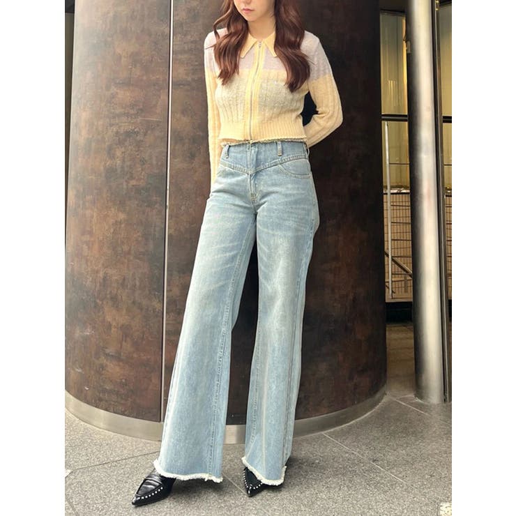 フロントジップバイカラーニット | CALNAMUR | 詳細画像28 