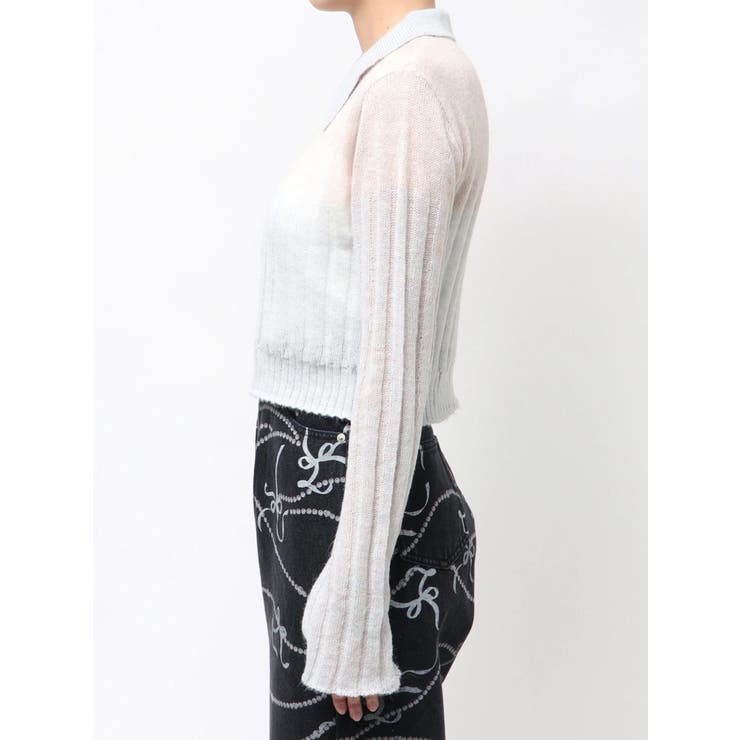 フロントジップバイカラーニット | CALNAMUR | 詳細画像34 