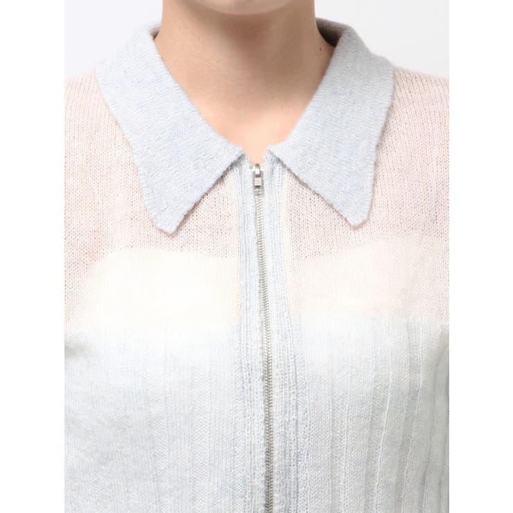 フロントジップバイカラーニット | CALNAMUR | 詳細画像36 