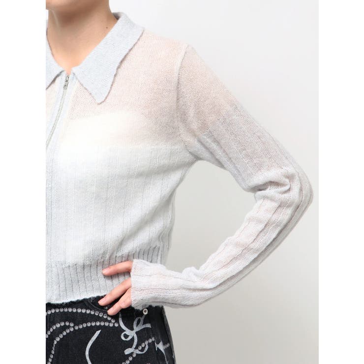 フロントジップバイカラーニット | CALNAMUR | 詳細画像37 