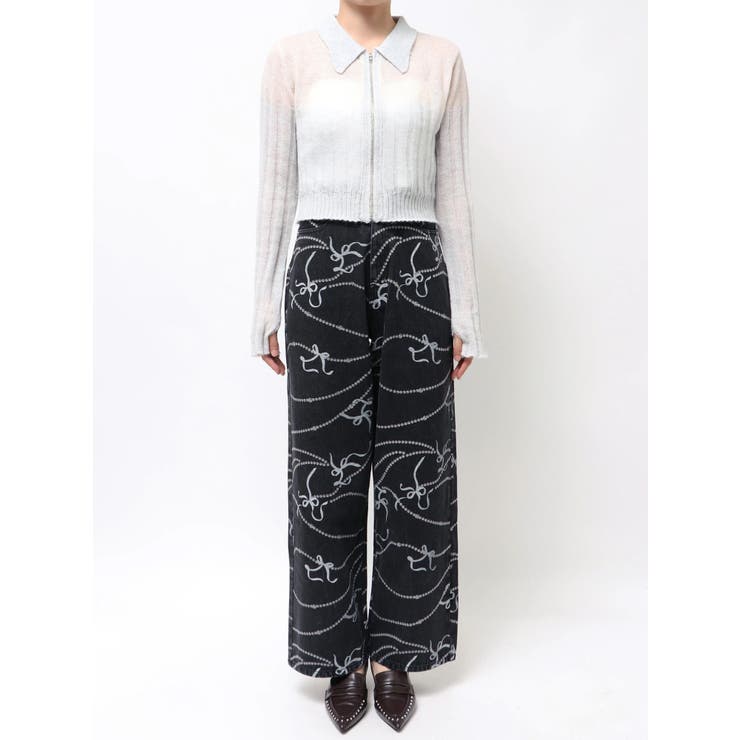 フロントジップバイカラーニット | CALNAMUR | 詳細画像41 