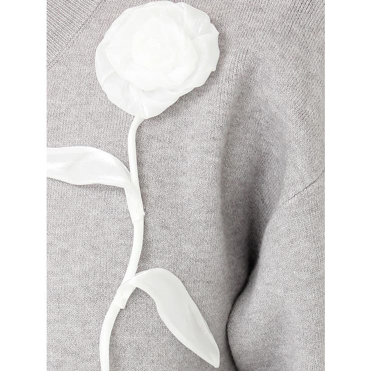 オーガンコサージュVネックニット | CALNAMUR | 詳細画像50 