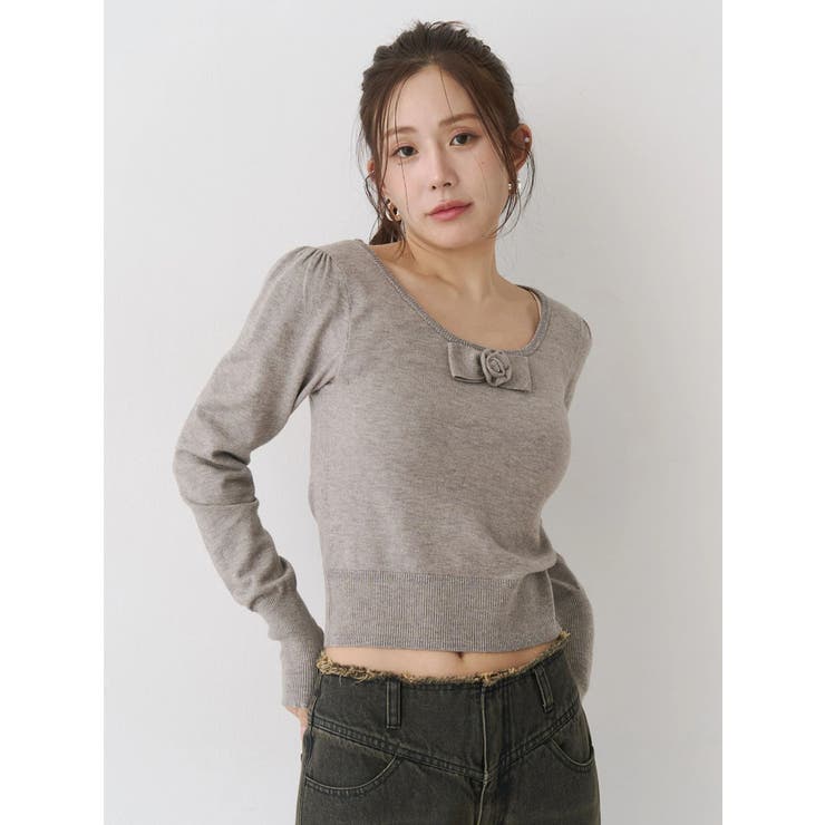 コサージュリボンコンパクトニット | CALNAMUR | 詳細画像11 