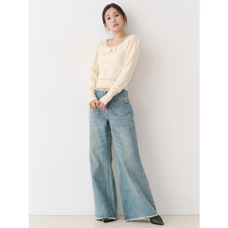 コサージュリボンコンパクトニット | CALNAMUR | 詳細画像13 