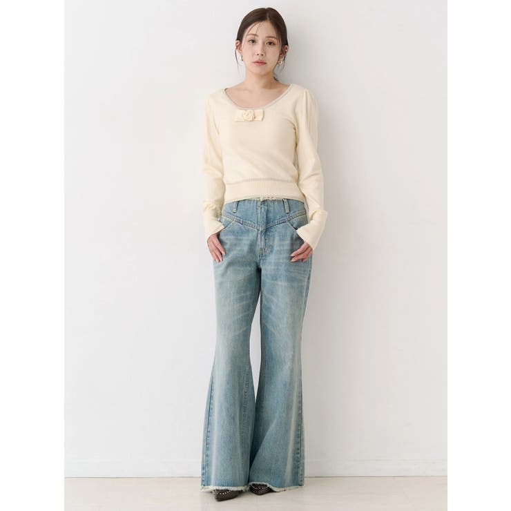 コサージュリボンコンパクトニット | CALNAMUR | 詳細画像16 