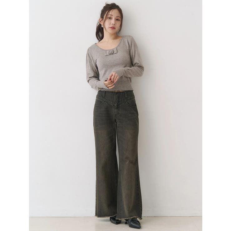 コサージュリボンコンパクトニット | CALNAMUR | 詳細画像19 