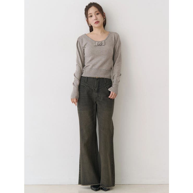 コサージュリボンコンパクトニット | CALNAMUR | 詳細画像20 