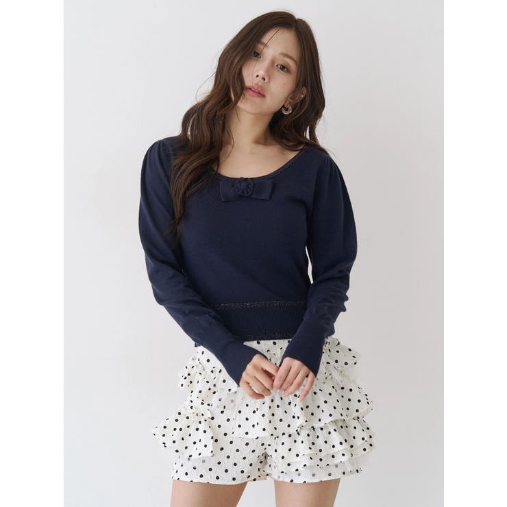 コサージュリボンコンパクトニット | CALNAMUR | 詳細画像9 