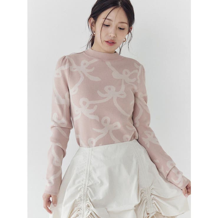 リボンパターンニット | CALNAMUR | 詳細画像2 