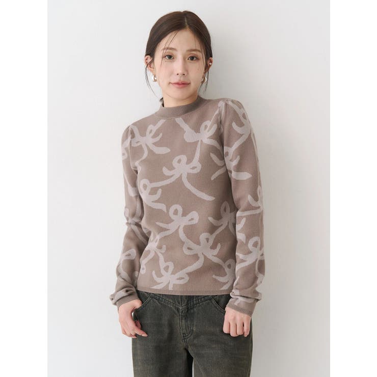 リボンパターンニット | CALNAMUR | 詳細画像9 