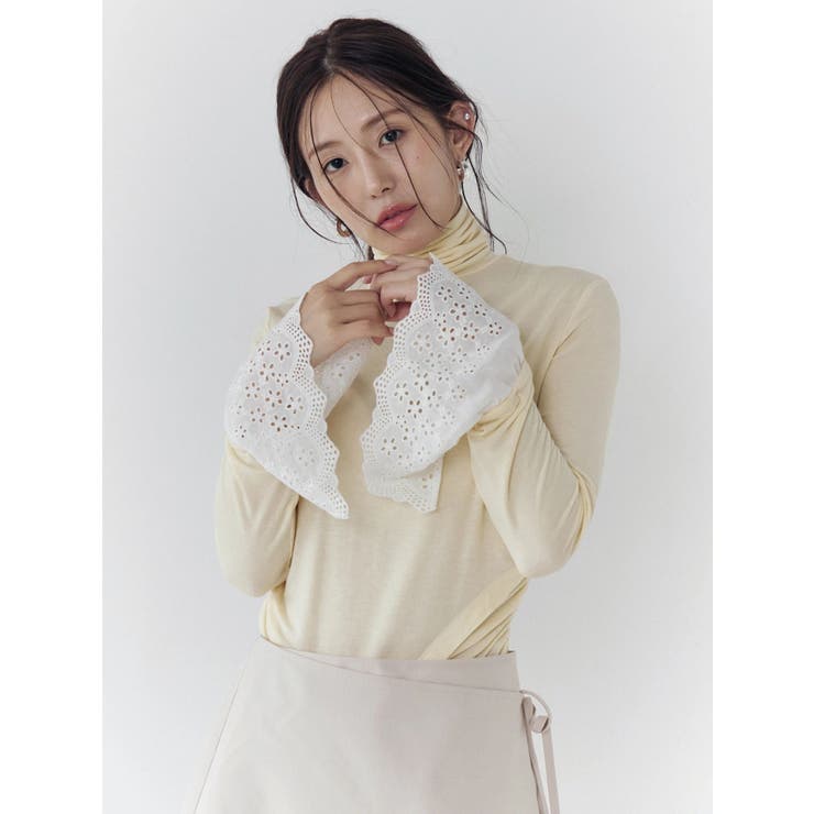 レーヨンハイネックドッキングトップス | CALNAMUR | 詳細画像7 