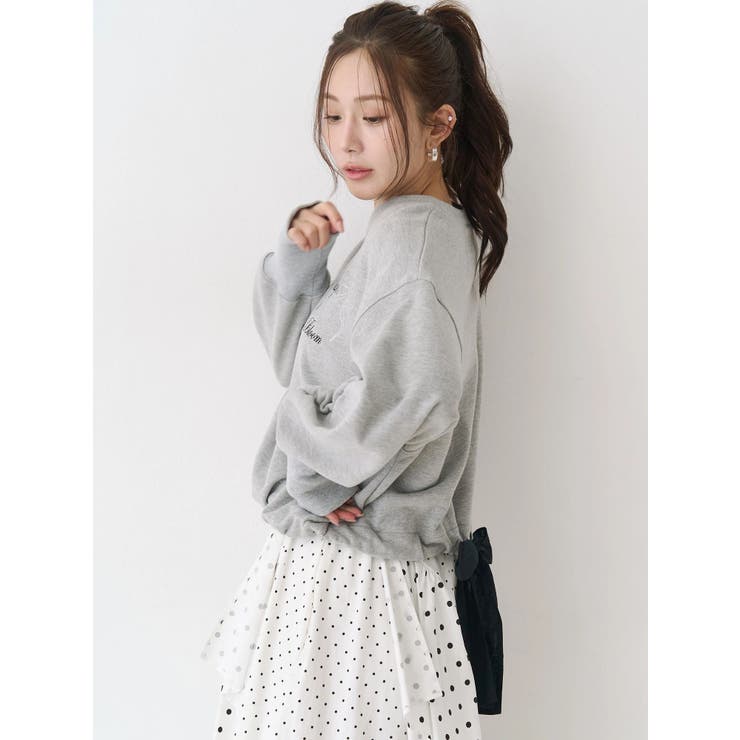 バックリボンスウェットトップス | CALNAMUR | 詳細画像4 