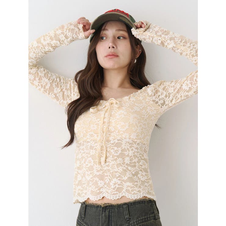 ピーチレースパットイントップス | CALNAMUR | 詳細画像11 