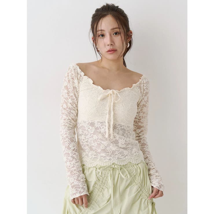 ピーチレースパットイントップス | CALNAMUR | 詳細画像13 