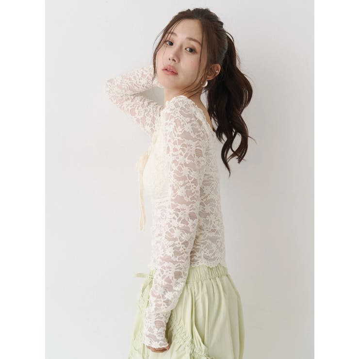 ピーチレースパットイントップス | CALNAMUR | 詳細画像17 