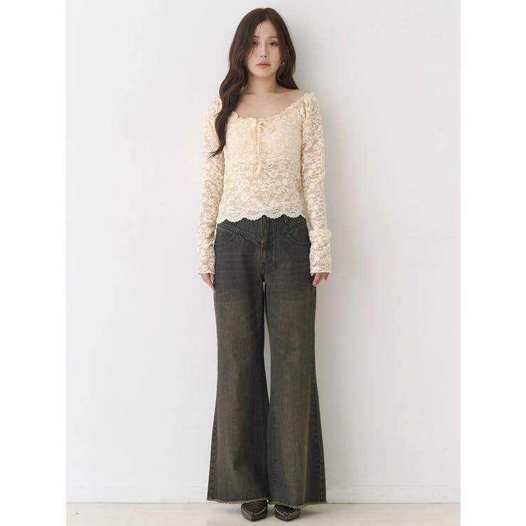 ピーチレースパットイントップス | CALNAMUR | 詳細画像27 