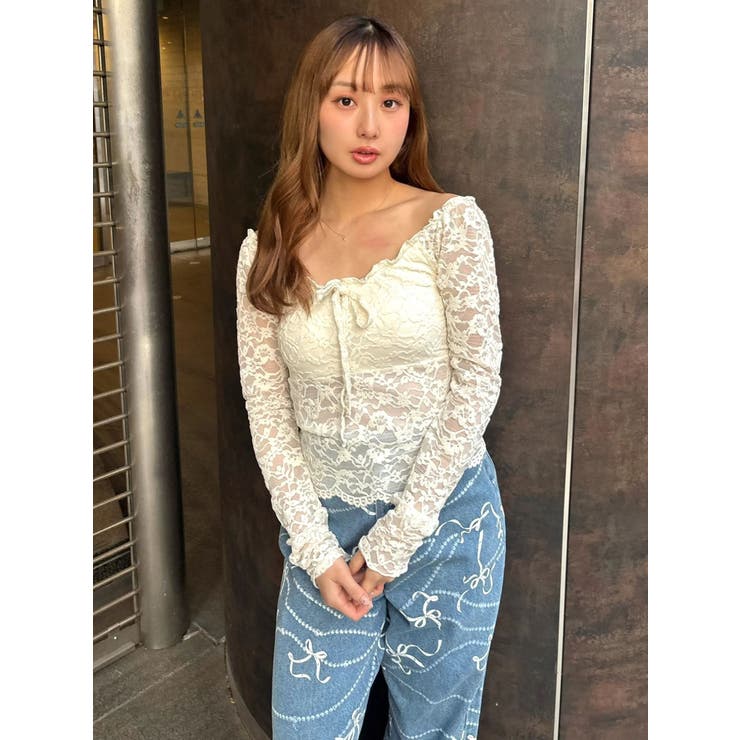 ピーチレースパットイントップス | CALNAMUR | 詳細画像36 