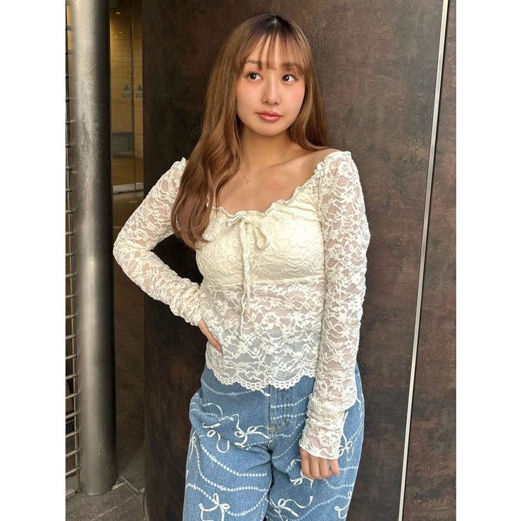 ピーチレースパットイントップス | CALNAMUR | 詳細画像37 