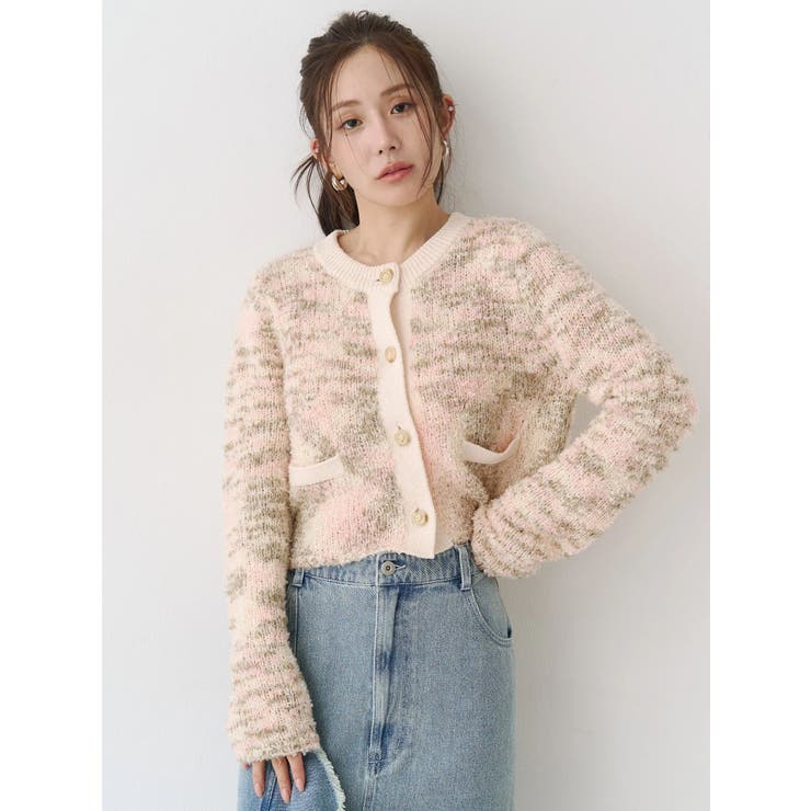 ファンシーヤーンクラシカルニットカーディガン | CALNAMUR | 詳細画像16 