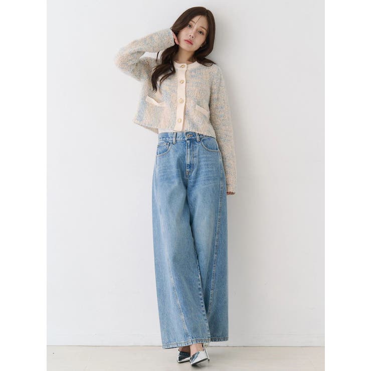 ファンシーヤーンクラシカルニットカーディガン | CALNAMUR | 詳細画像20 