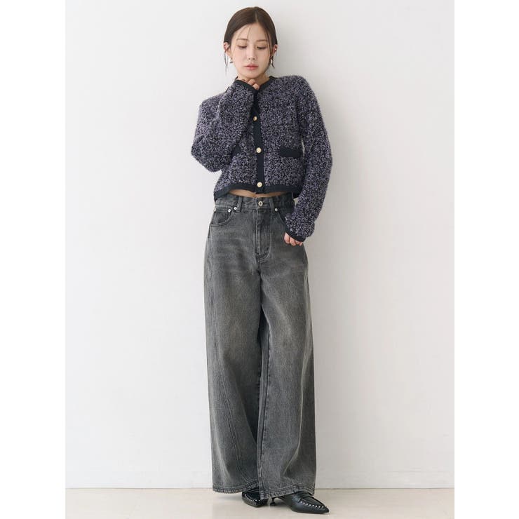 ファンシーヤーンクラシカルニットカーディガン | CALNAMUR | 詳細画像22 