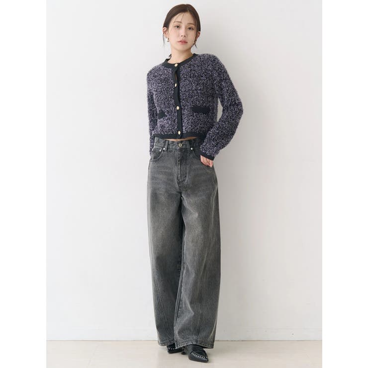 ファンシーヤーンクラシカルニットカーディガン | CALNAMUR | 詳細画像23 