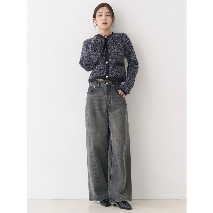 ファンシーヤーンクラシカルニットカーディガン | CALNAMUR | 詳細画像25 