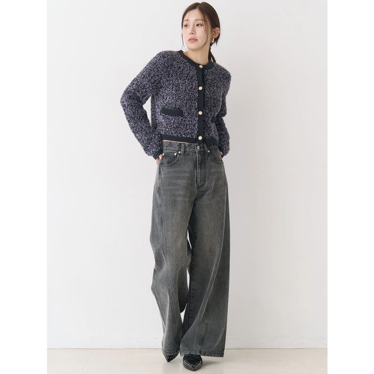 ファンシーヤーンクラシカルニットカーディガン | CALNAMUR | 詳細画像26 