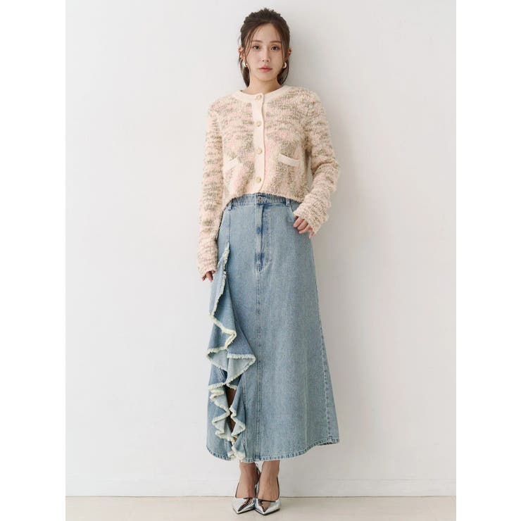 ファンシーヤーンクラシカルニットカーディガン | CALNAMUR | 詳細画像27 