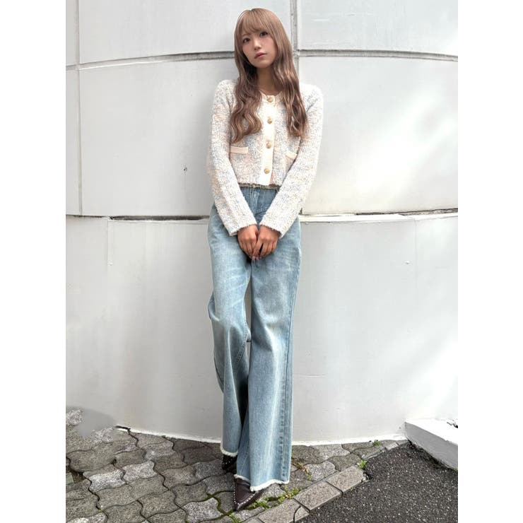 ファンシーヤーンクラシカルニットカーディガン | CALNAMUR | 詳細画像33 