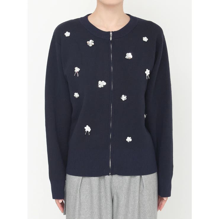 フロントジップビジューニットカーディガン | CALNAMUR | 詳細画像20 