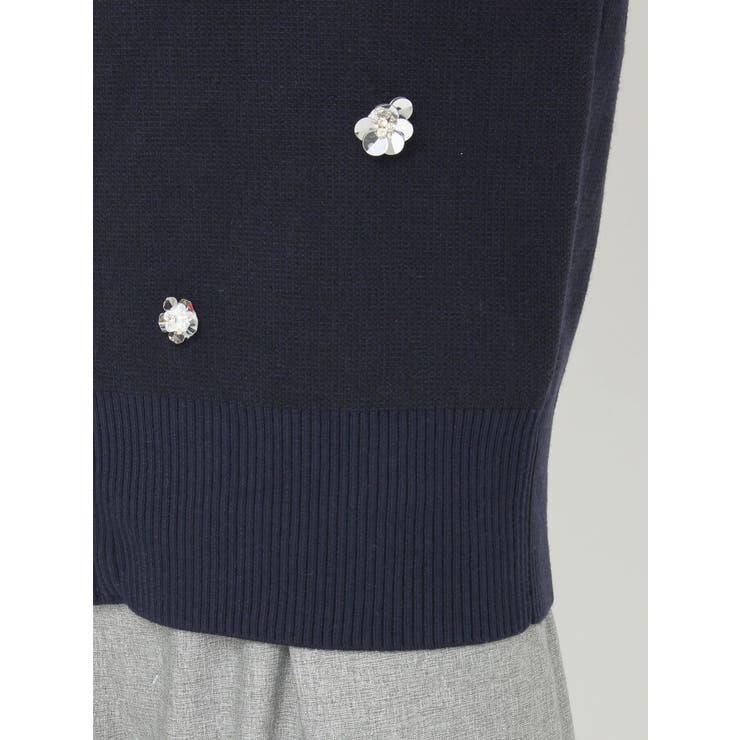 フロントジップビジューニットカーディガン | CALNAMUR | 詳細画像25 