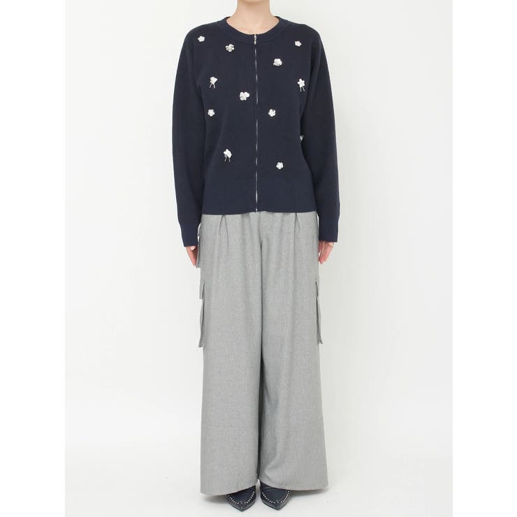 フロントジップビジューニットカーディガン | CALNAMUR | 詳細画像28 